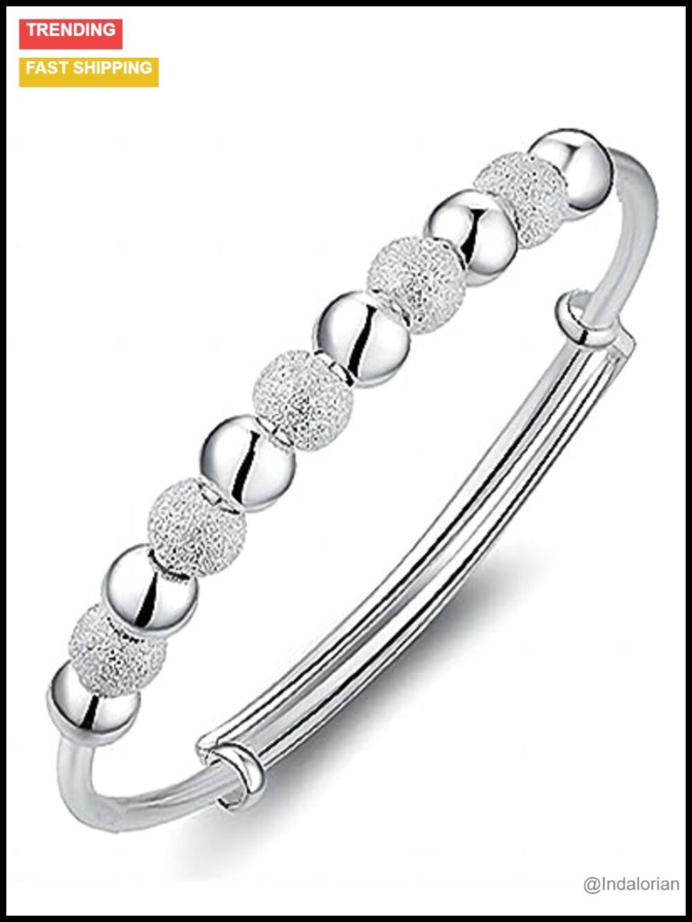 S925 Sterling Silver Adjustable Bangle Bracelet Small Wrist Elegant Gift